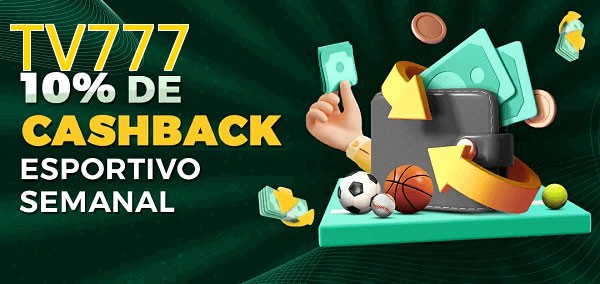 10% de bônus de cashback na TV777