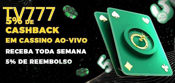 Promoções do cassino ao Vivo TV777