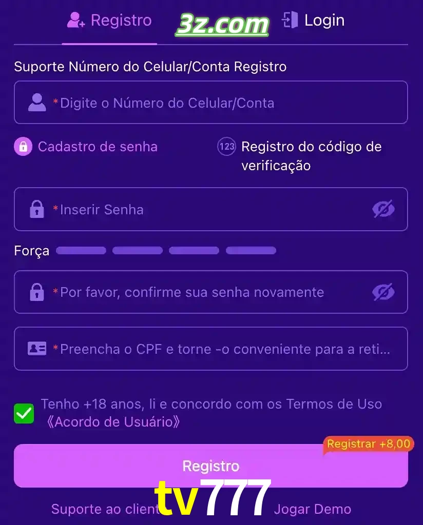 bonus de cadastro imediato